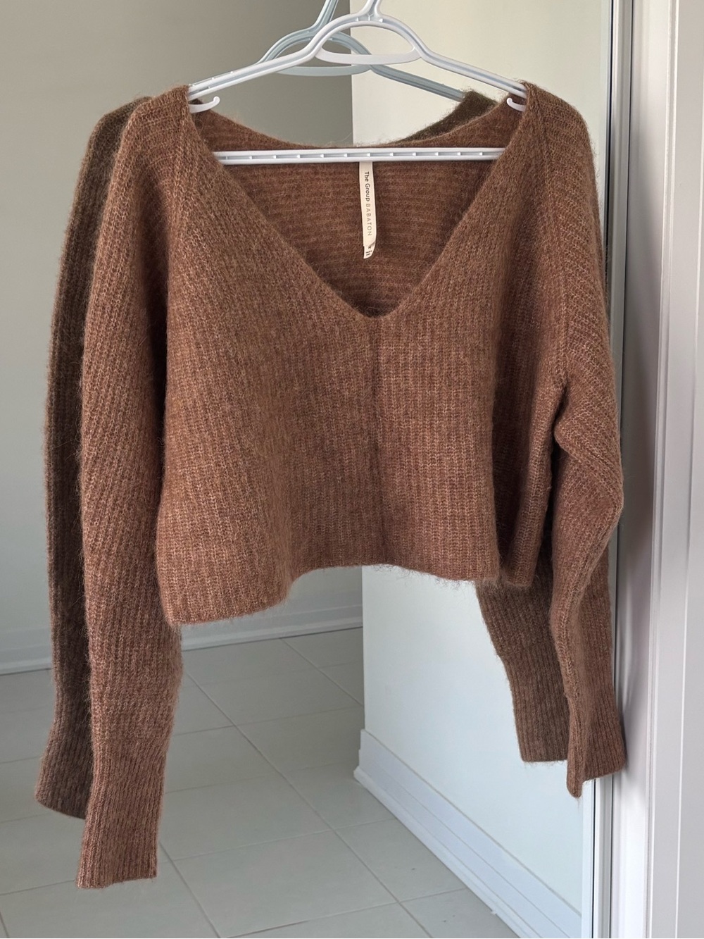 Babaton Tessin Sweater in Heather Natural Tan